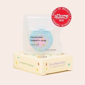 Cocofloss Confetti Cake Luxury Dental Floss - 2-Month Supply